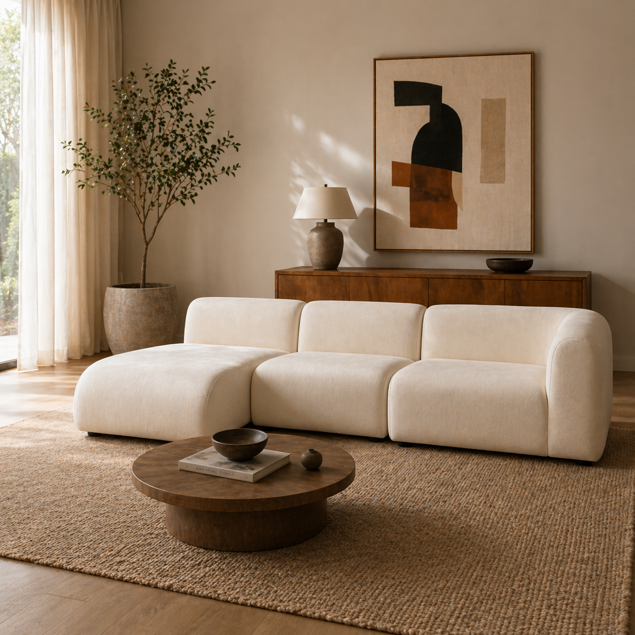 Modern Curved Sectional Sofa