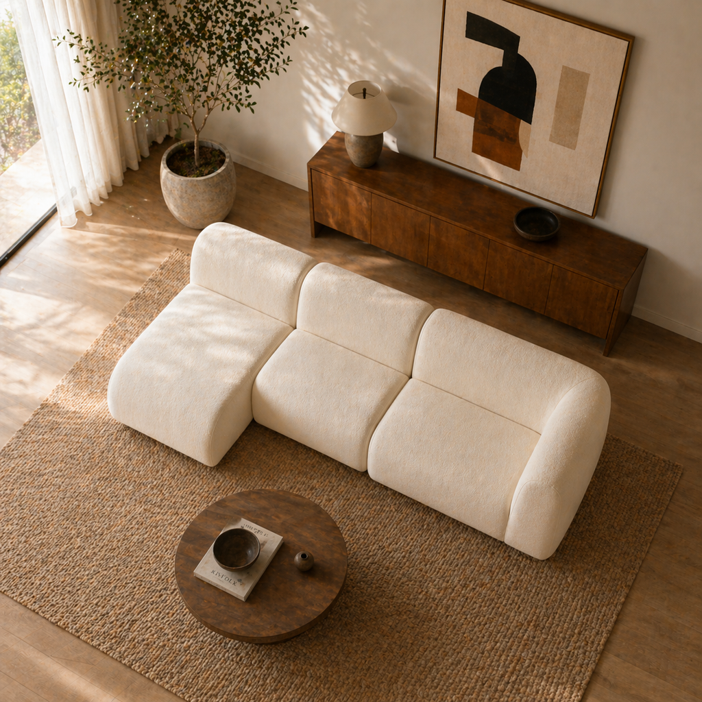 Modern Curved Sectional Sofa