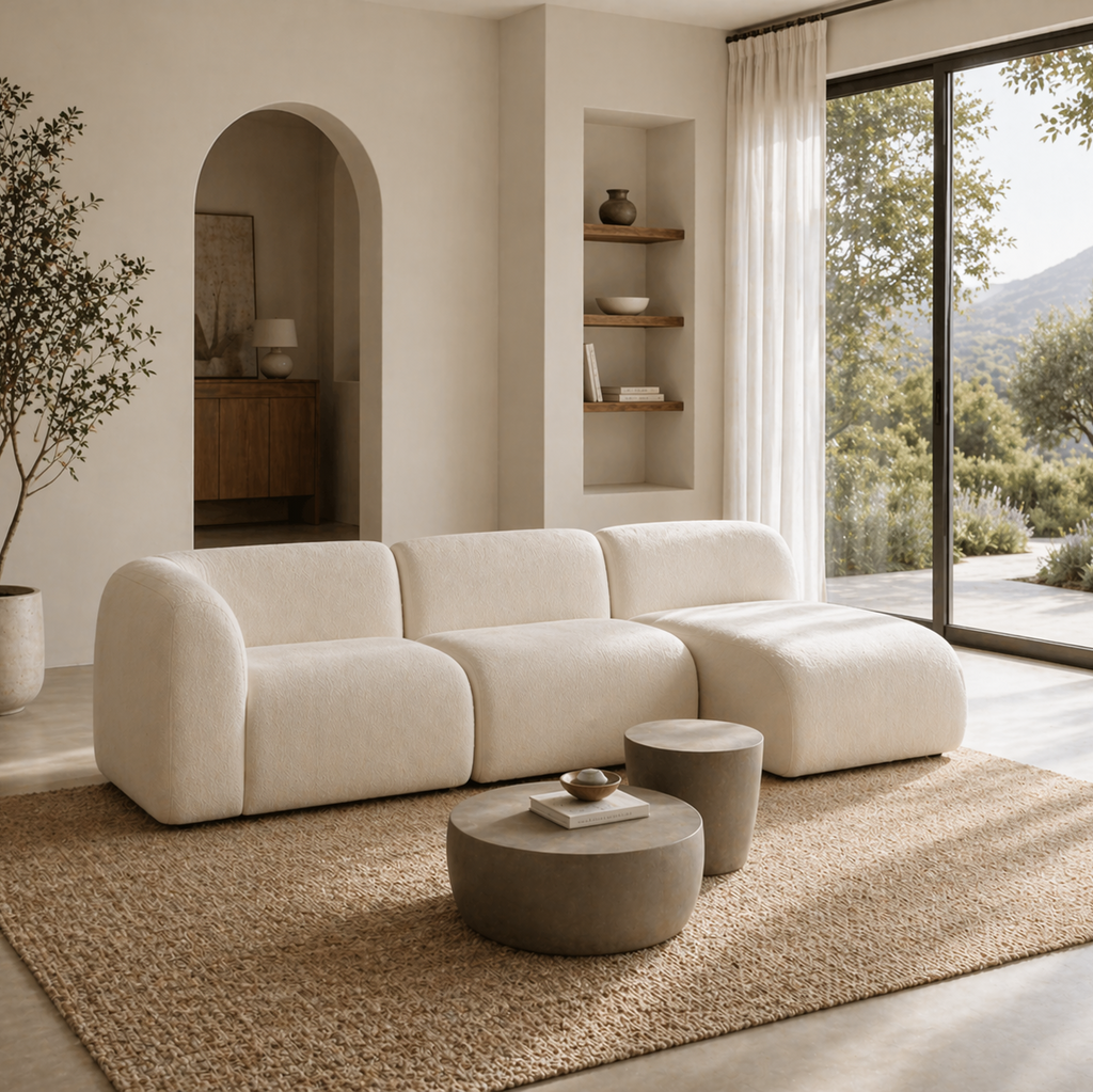 Modern Curved Sectional Sofa